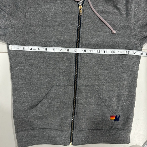 Aviator Nation Heather Grey Lightening Bolt Hoodie.  Sz Small - Picture 10 of 14